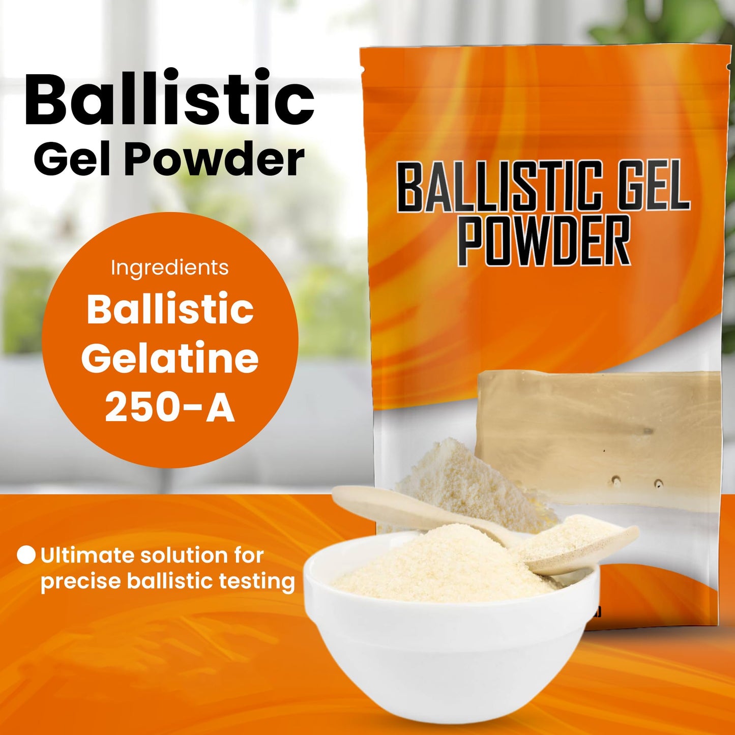 Ballistic Gel Powder 2 Lbs - Calibrated Gelatin Mix For Blocks, Targets And Dummys For Shooting - For Health Science, Education