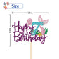RoadSea Cake Topper - Under The Sea Theme, Purple Glitter, 7th Birthday Decoration, Food Grade Safety Cardboard