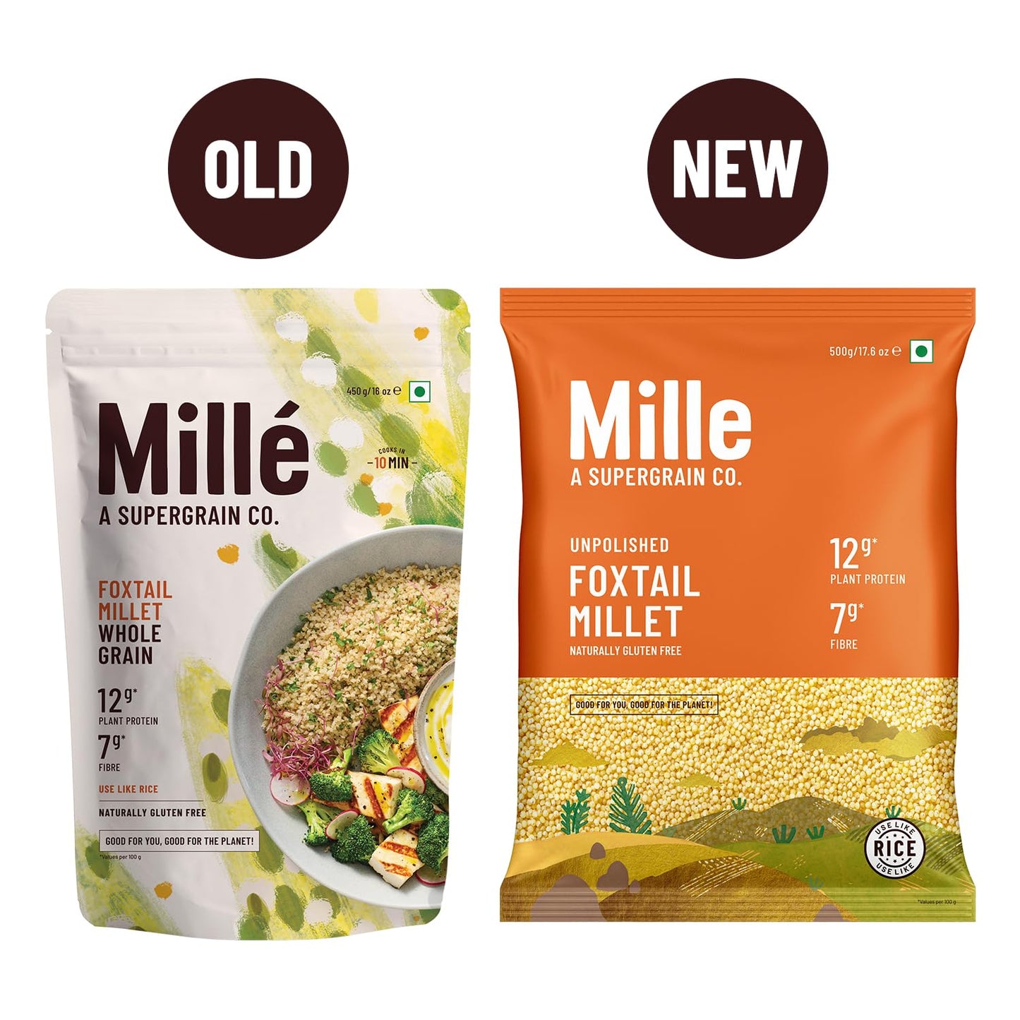 Mille Foxtail Millet Whole Grain | Kangani | Gluten Free | No Chemicals | High Plant Protein And Fibre | Biryani, Lemon, Puliyog