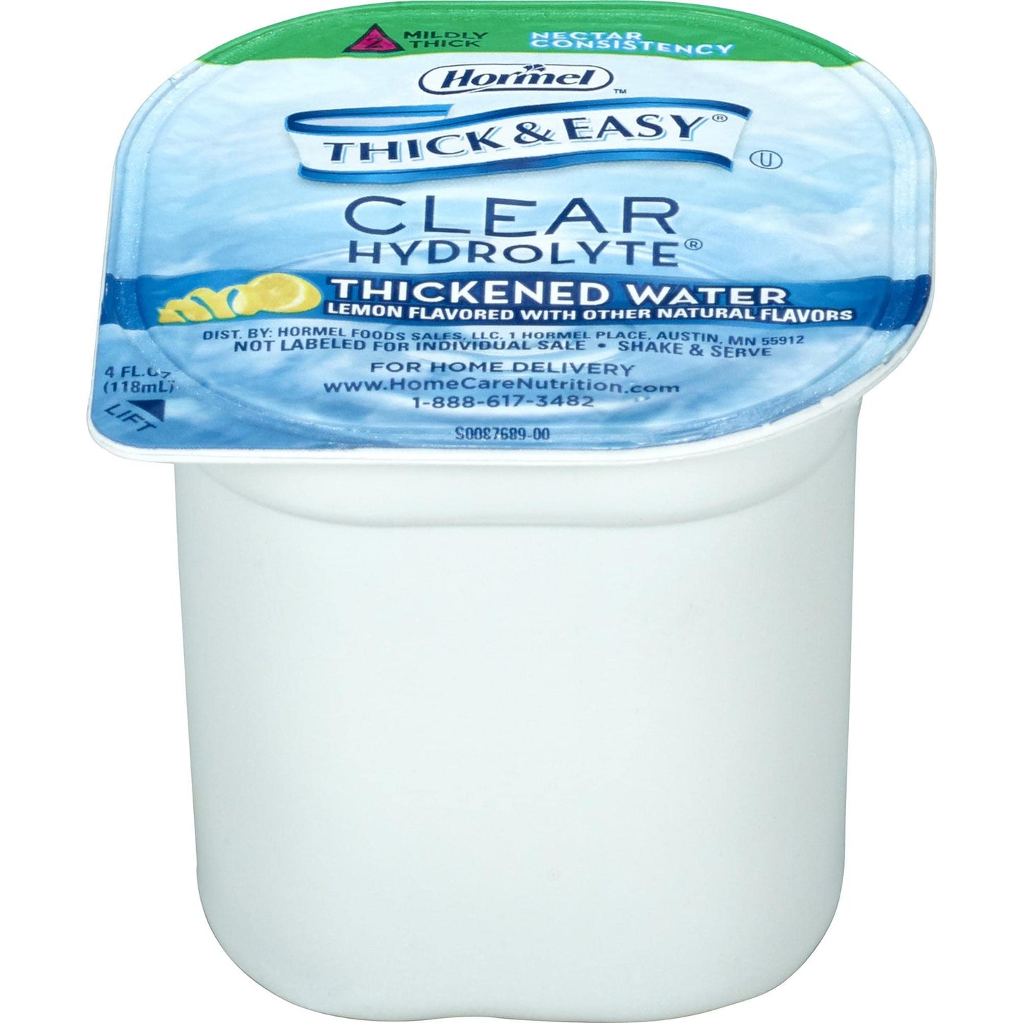 Thick & Easy Hydrolyte Nectar Thickened Water, 4 Fl Oz, Pack of 24, Model 23061