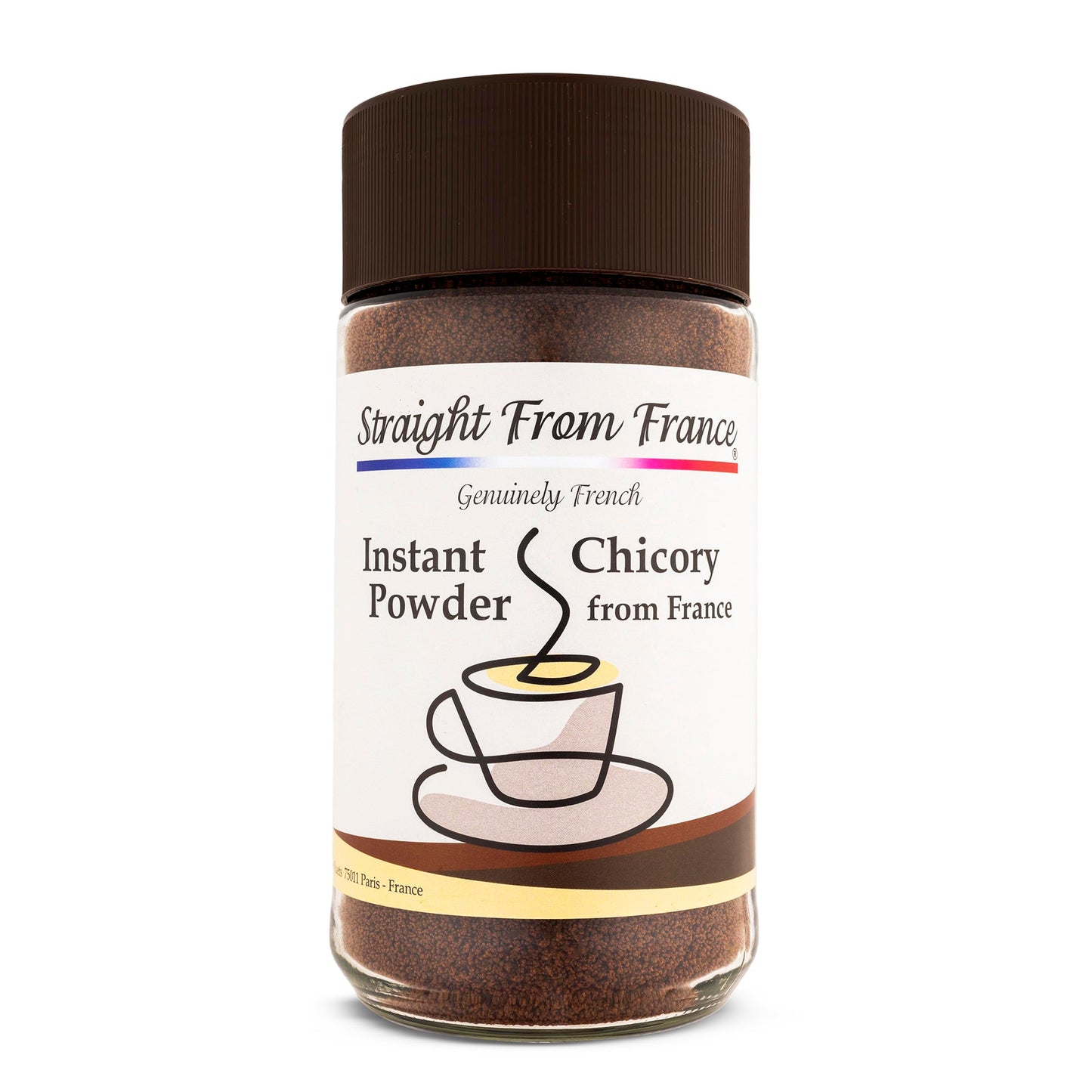 Straight from France Genuinely French Instant Chicory Powder, Caffeine Free Coffee Substitute, 7 Oz, Non-GMO, All Natural