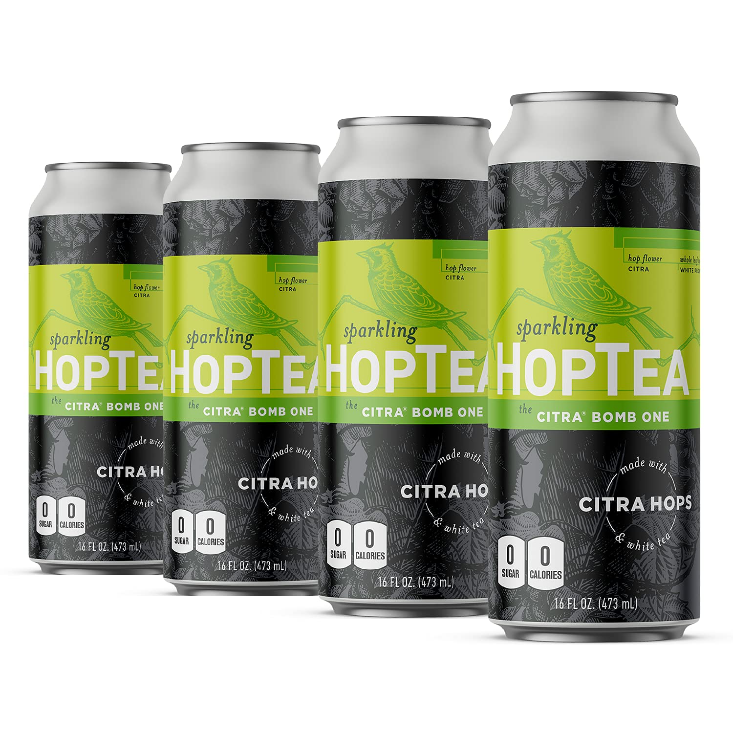 Hoplark Sparkling Hoptea - The Citra Burst Item One (12Pk - 16Oz Cans) - Craft Brewed Na Malt Drink Alternative - Organic  Gluten-Free  Non Gmo  Zero Calories  Sugar-Free  Natural Energy Blend  Unsweetened