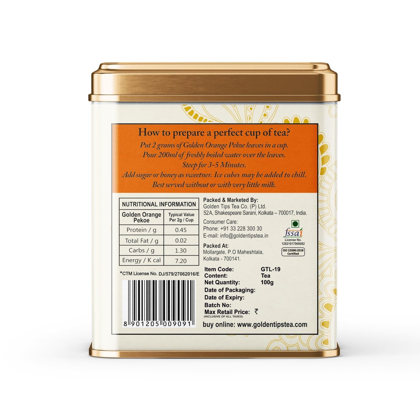 Golden Tips Darjeeling Black Tea, Premium Orange Pekoe Loose-Leaf Tea, Handpicked & Fresh, Single-Origin Himalayan Brew For Rich