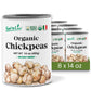 Food to Live Organic Canned Chickpeas, 14 oz (Pack of 8) - Unsalted Non-GMO Garbanzo Beans. Vegan. Good Source of Fiber and Prot