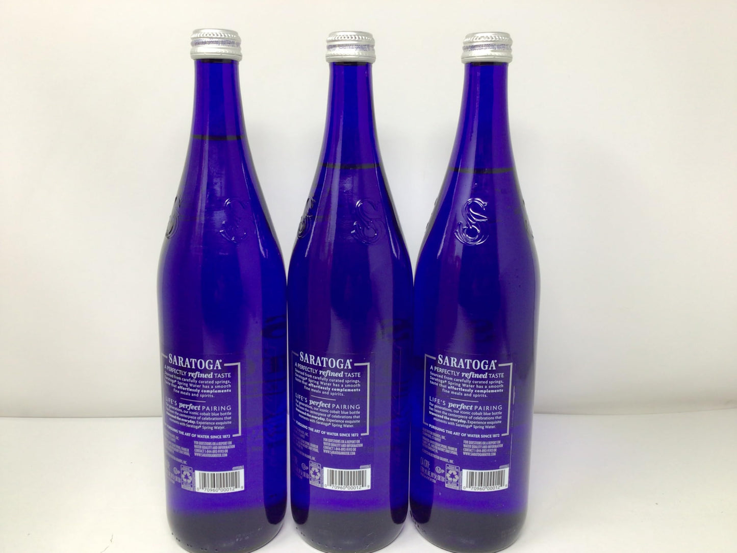 HABP GLOBAL Saratoga Still Natural Spring Water, Glass Bottle, 28oz, Pack of 3