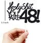 Happy 48Th Birthday Cake Topper 48 Birthday Cake Toppers-Black Glitter, Funny 48Th Cake Topper For Men,48 Cake Topper For Women,