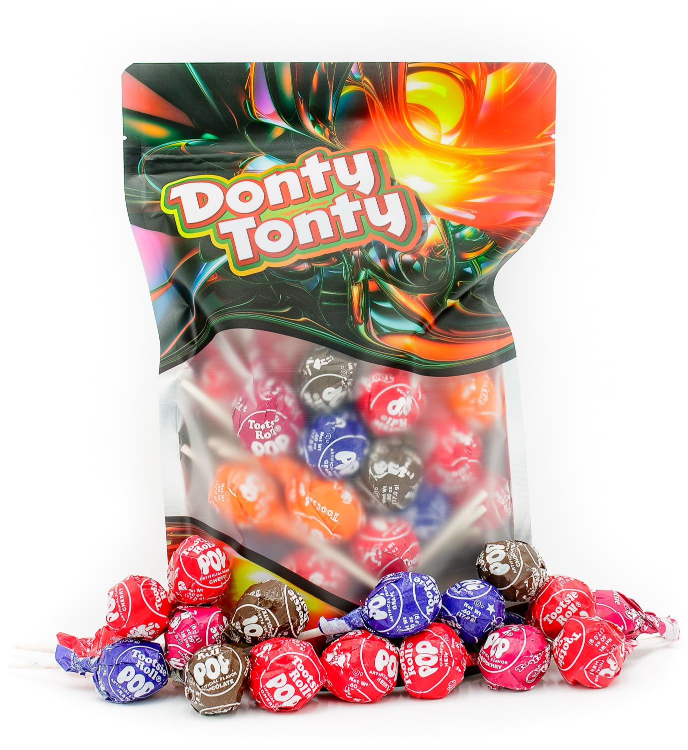 TOOTSIE ROLL POPS Lollipops 2 lb - Bulk Bag, 5 Assorted Flavors, Gluten Free, Chewy Center & Hard Candy Coating, Individually Wr