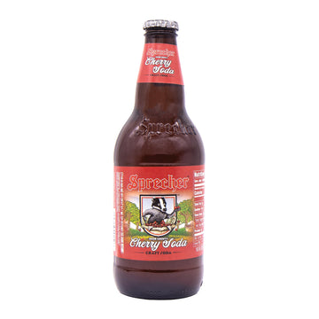 Sprecher Cherry Soda, Great Tasting, Hand Crafted, Fire-Brewed, Gourmet, Craft Soda, 16Oz Glass Bottles- 12 Pack