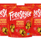 Freestyle Snacks Olive Snack Packs - Fresh Pitted Green Olives, Jumbo-Sized, Grown In Greece, All Natural, Non-Gmo, Paleo, Sugar