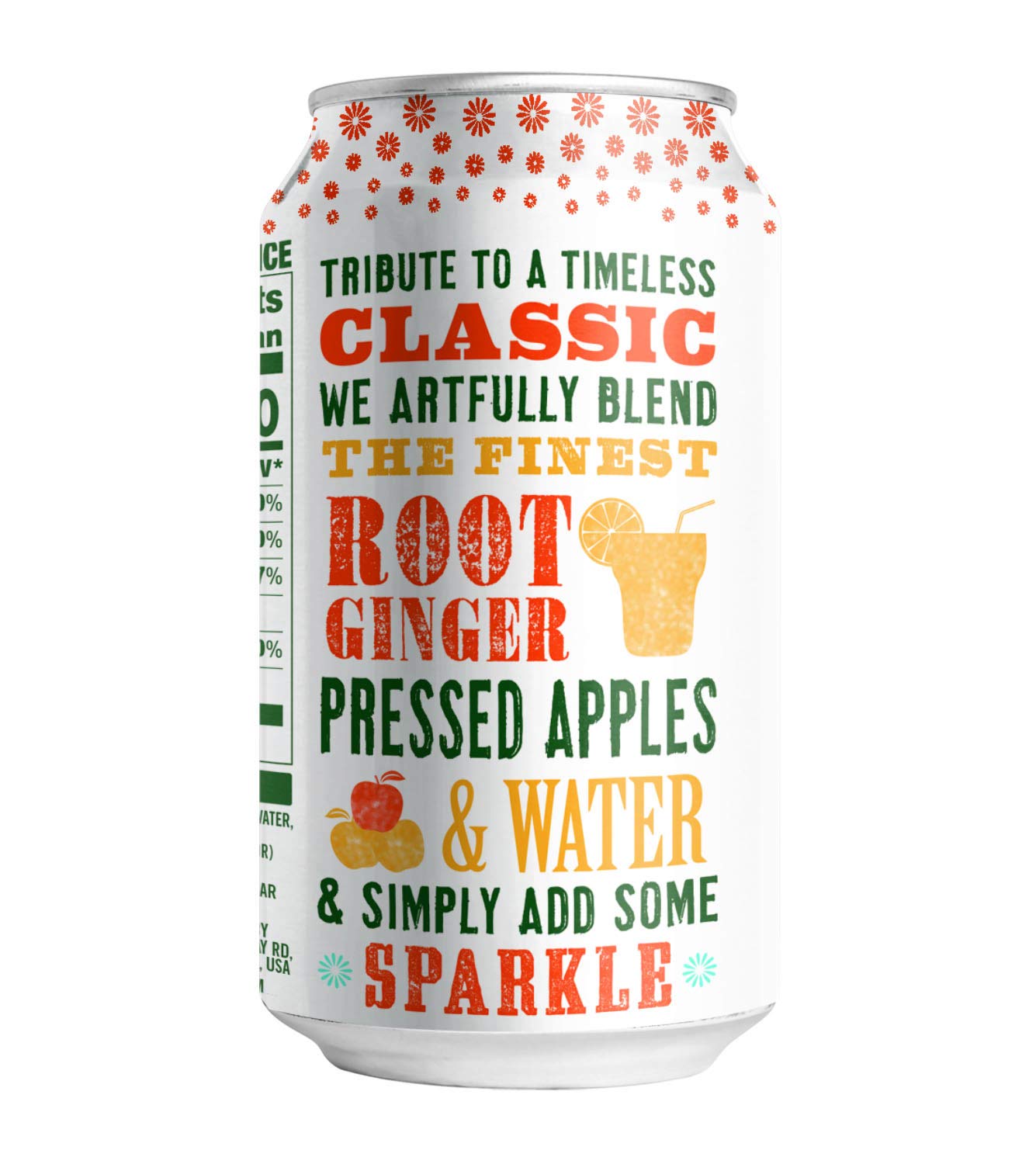 Cawston Press Sparkling Ginger malt-inspired, 11.15 oz Cans, Pack of 24