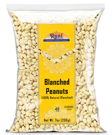 Rani Peanuts Skinless (Blanched, Uncooked) 7oz (200g) ~ All Natural | Vegan | Gluten Friendly | Kosher | Fresh Product of USA ~ 