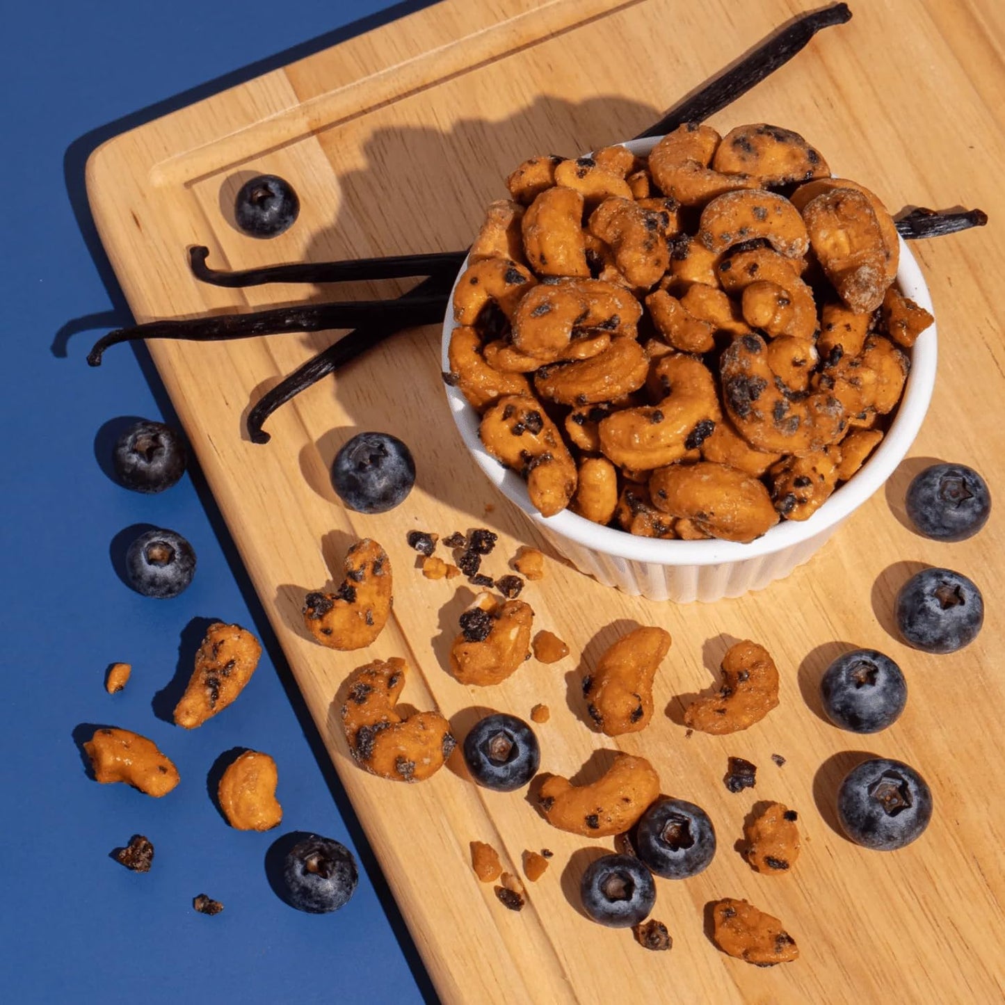 Earthside Farms Candied Nuts, Keto Friendly, Blueberry Vanilla Cashews, Low Sugar, Individually Wrapped, 4 Ounce (Pack of 3)