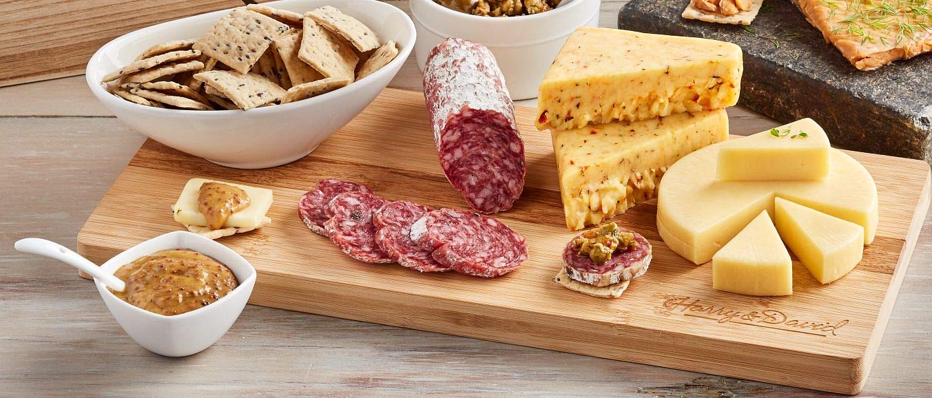 Harry & David Deluxe Meat & Cheese Gift Box, Gourmet Sausage, Assorted Cheeses,  Ers & Mixed Nuts, Charcuterie Board Gift Basket For Cheese Lovers, Meat And Cheese Gift Basket For All Occasions