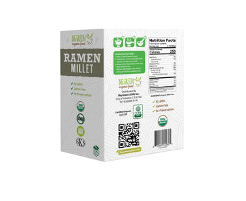 Big Green Organic Food- Organic Millet Ramen, Gluten-Free, Lectin-Free, Non-GMO, Vegan, Wheat and Rice Alternative (2.11 Ounce (