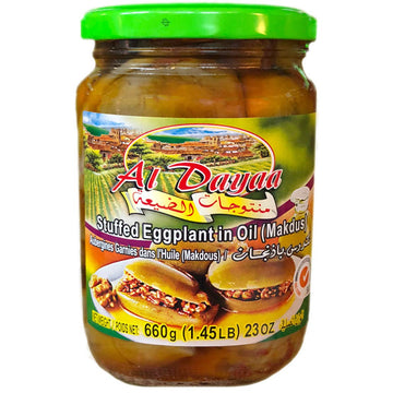 Al Dayaa - Stuffed Pickled Eggplant In Oil (Makdous) 660G, (23Oz)