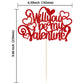 Ephlyn 1Pc Will You Be My Valentine Cake Topper Glitter Love Heart Valentine'S Day Cake Pick For Valentine'S Day Theme Wedding B