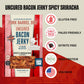 Pork Barrel BBQ Spicy Sriracha Bacon Jerky, Gluten Free Protein Snack, 2 oz - Pack of 3