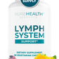 PUREHEALTH RESEARCH Lymph System Support Supplement - Lymphatic Drainage Supplement with Dandelion Extract, Cleavers, Burdock Powder - Reduce Swelling and Cleanse Lymph - 1 Bottle, Brown