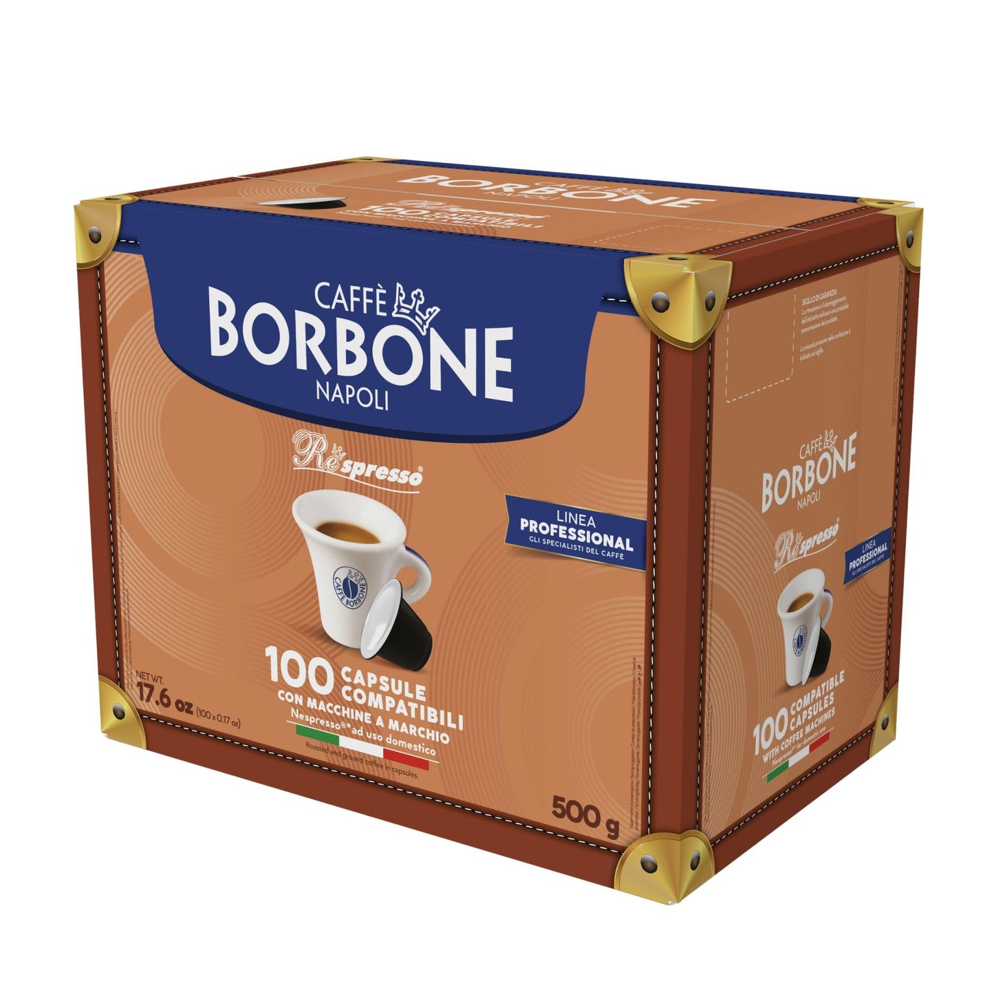 Caffè Borbone Espresso Coffee Pods, Nespresso Compatible, 100 Count, Blue Blend, Model REBBLU100N
