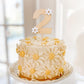 MAMUXI Wooden Daisy Cake Topper - 2nd Birthday Party Decor, Retro Boho Design, Light Cream