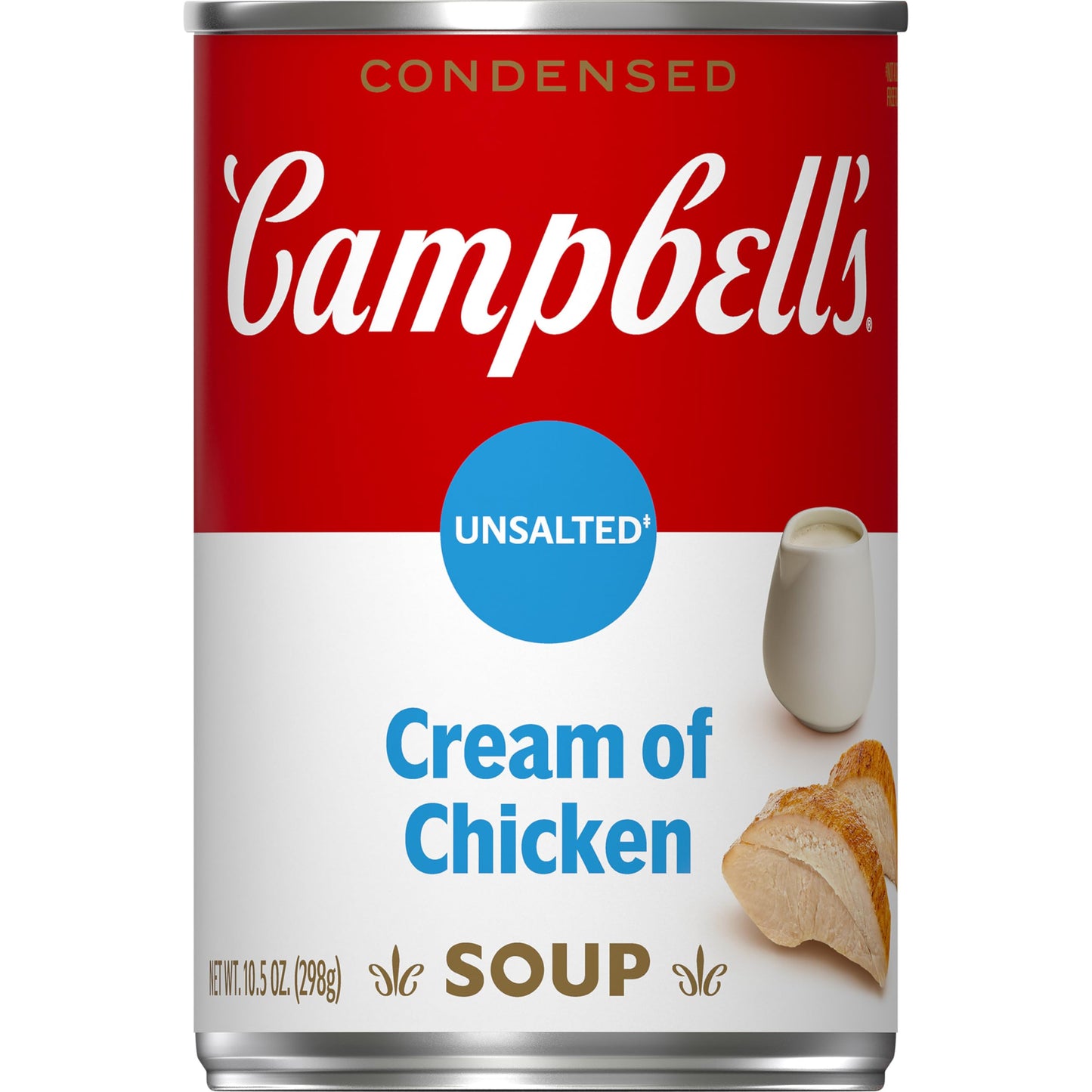 Campbells Condensed Cream of Chicken Soup, Unsalted, 10.5 oz Can