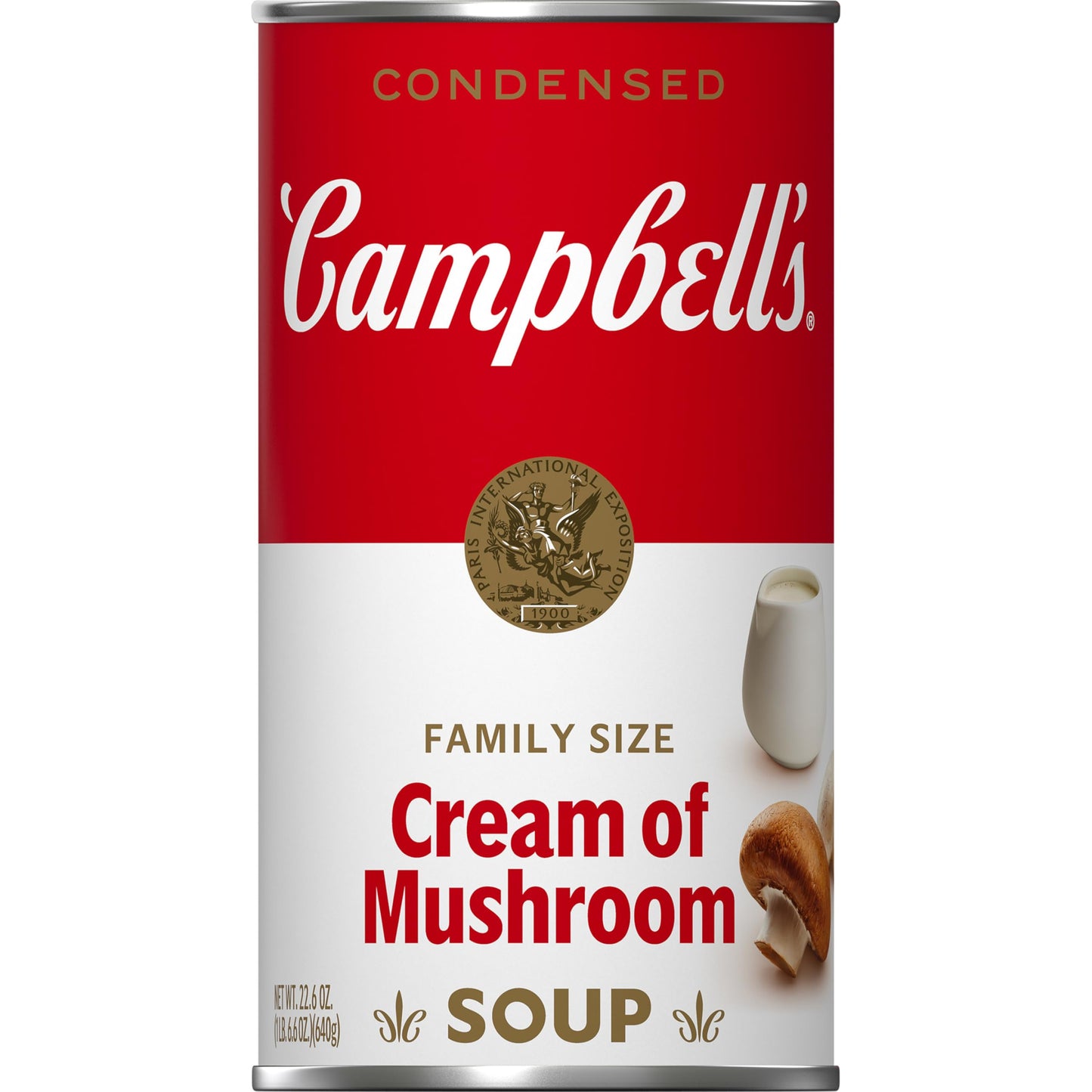 Campbells Condensed Cream of Mushroom Soup, 22.6 oz Family Size Can