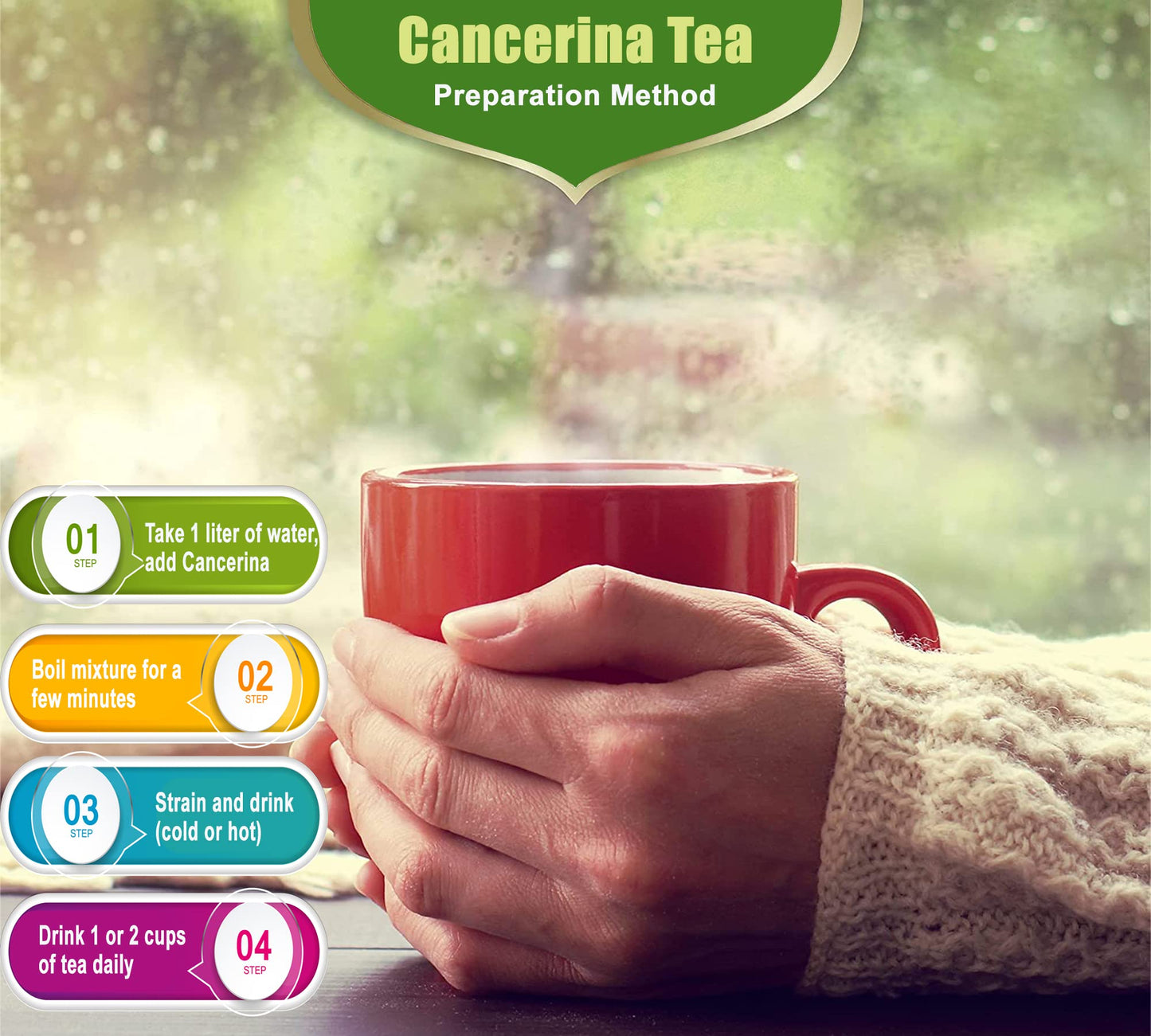 Cancerina Hierba Mexicana 4 Oz - 100% Natural Cancerina Tea Herbs 4 Oz, Calluna Vulgaris, Cancerina Herbs, Hierva Mexicana, Anah