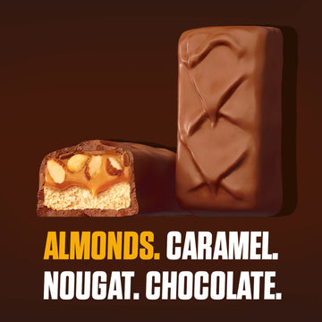SNICKERS Almond Sharing Size Chocolate Candy Bars 3.23-Ounce Bar 24-Count Box