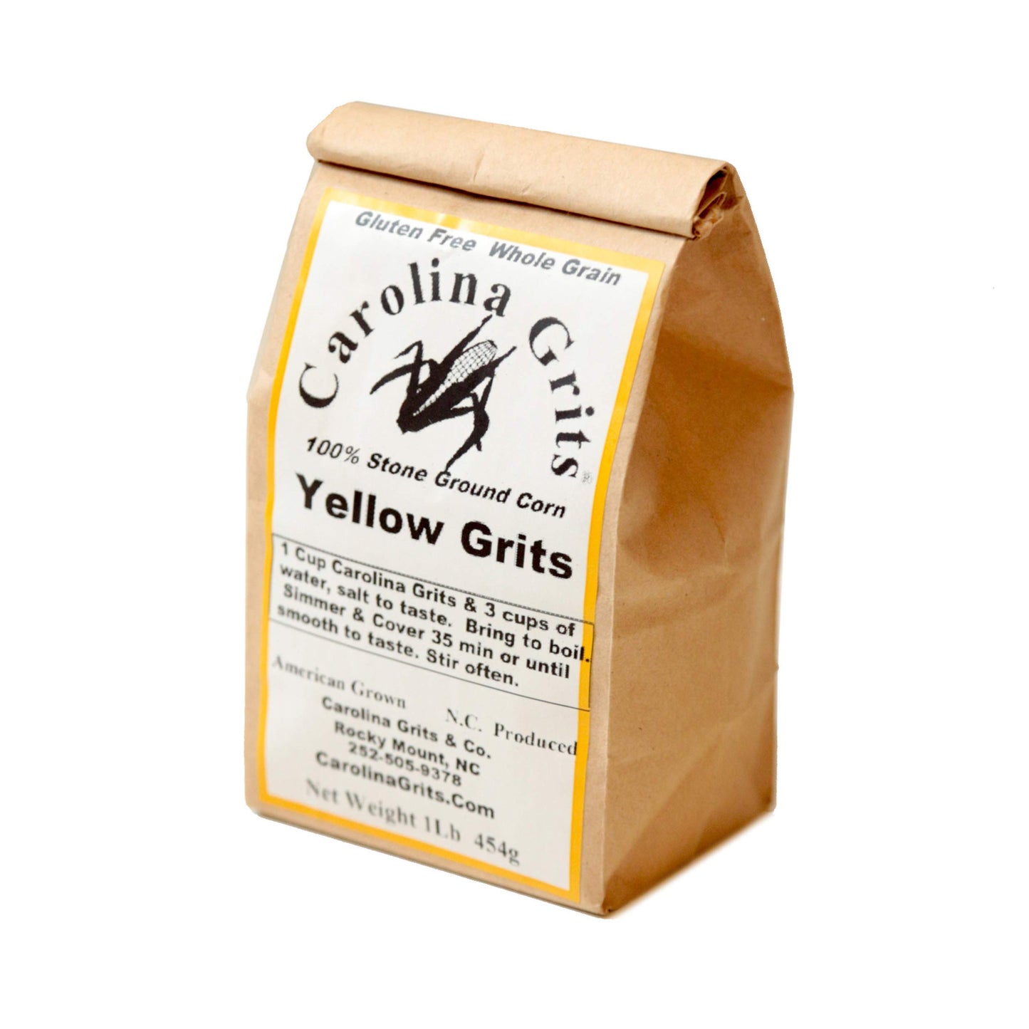 CAROLINA GRITS Traditionally Stone Ground Yellow Grits, 4 Pack, 1 Pound