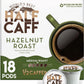 Worlds Best Half Caff Hazelnut Coffee Pods, Medium Roast, 18 Count, Compatible with Keurig K Cups, 100% Arabica Beans