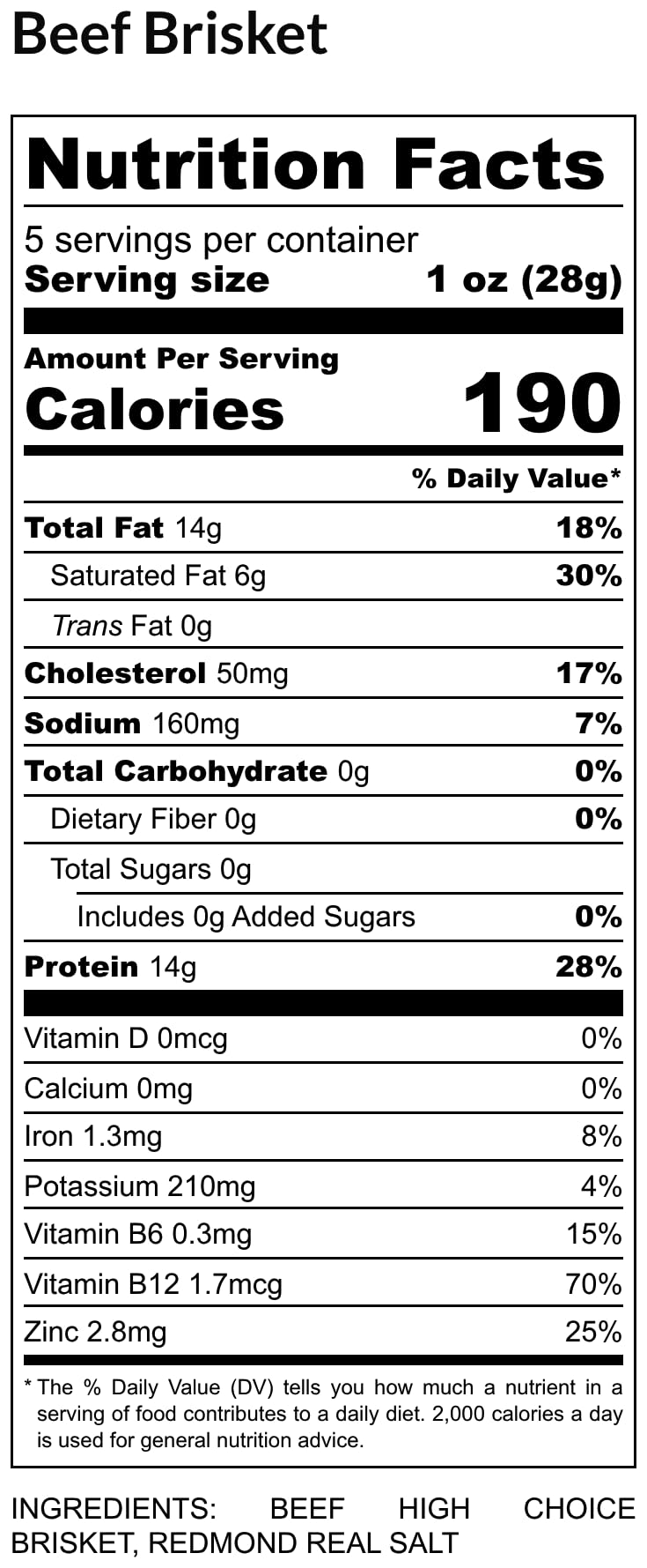 Phillips Beef Crisps - Brisket - Only Beef & Salt - Zero Carbs - Zero Sugar - High Protein Meat Snacks - 14g Protein