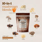 MATCHA DNA 10-in-1 Instant Mushroom Coffee Latte with Lions Mane, Reishi, Chaga - 10.58 Ounce, 15 Packets - Serve Hot or Iced