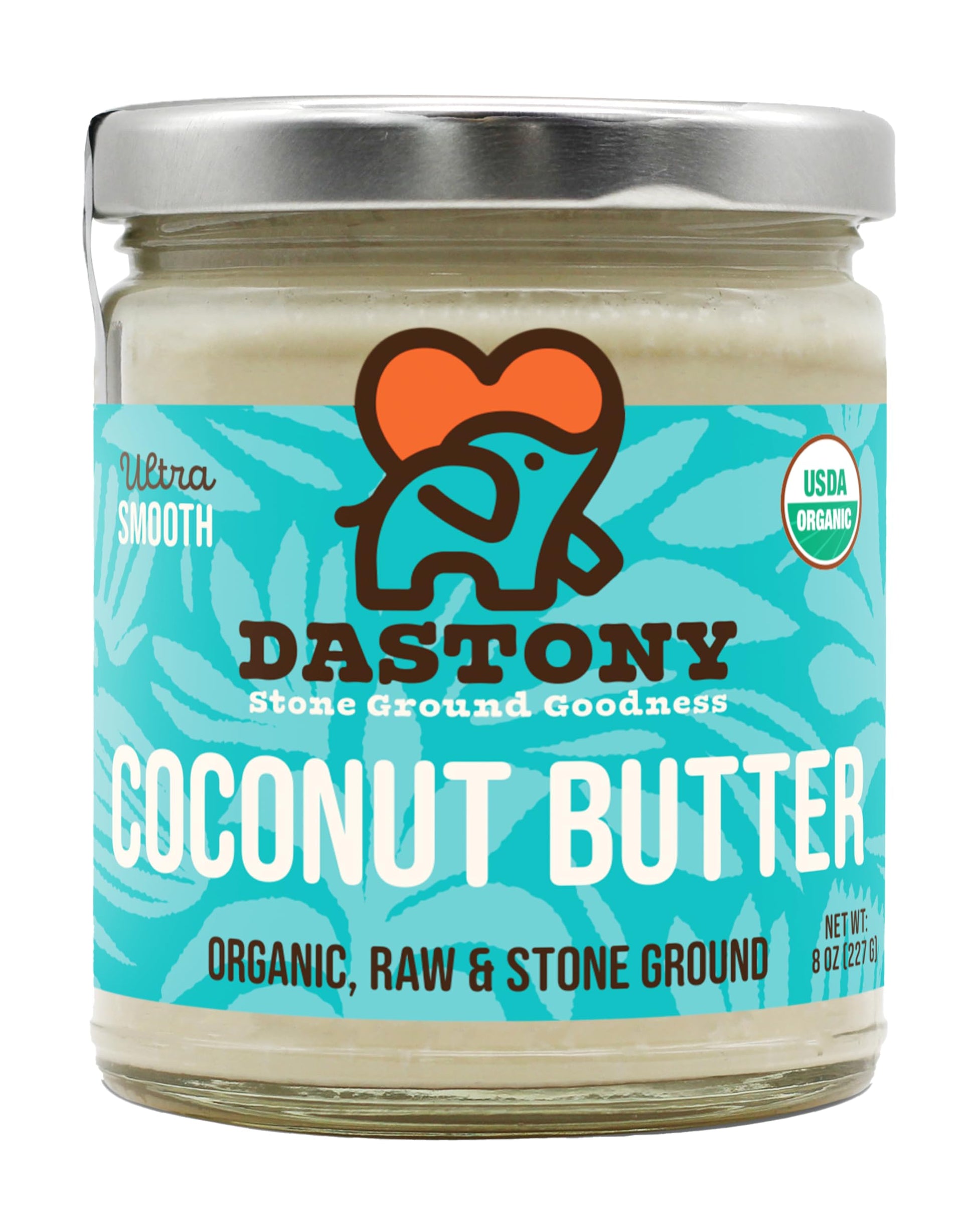 Dastony Organic Raw Coconut Butter, Vegan, Paleo, Keto Friendly, 8 oz, Non-GMO, Gluten-Free, Model 58102, White