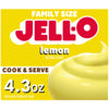 Jell-O Cook & Serve Pudding & Pie Filling Mix, Lemon Flavor, Classic Stovetop Dessert for Baking, Pies & Custards, 4.3 oz (Pack 