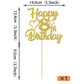 YCTHUNFISH Birthday Cake Topper, Gold Glitter Heart Star, 8th Birthday Decorations, Paper, 1 Pack