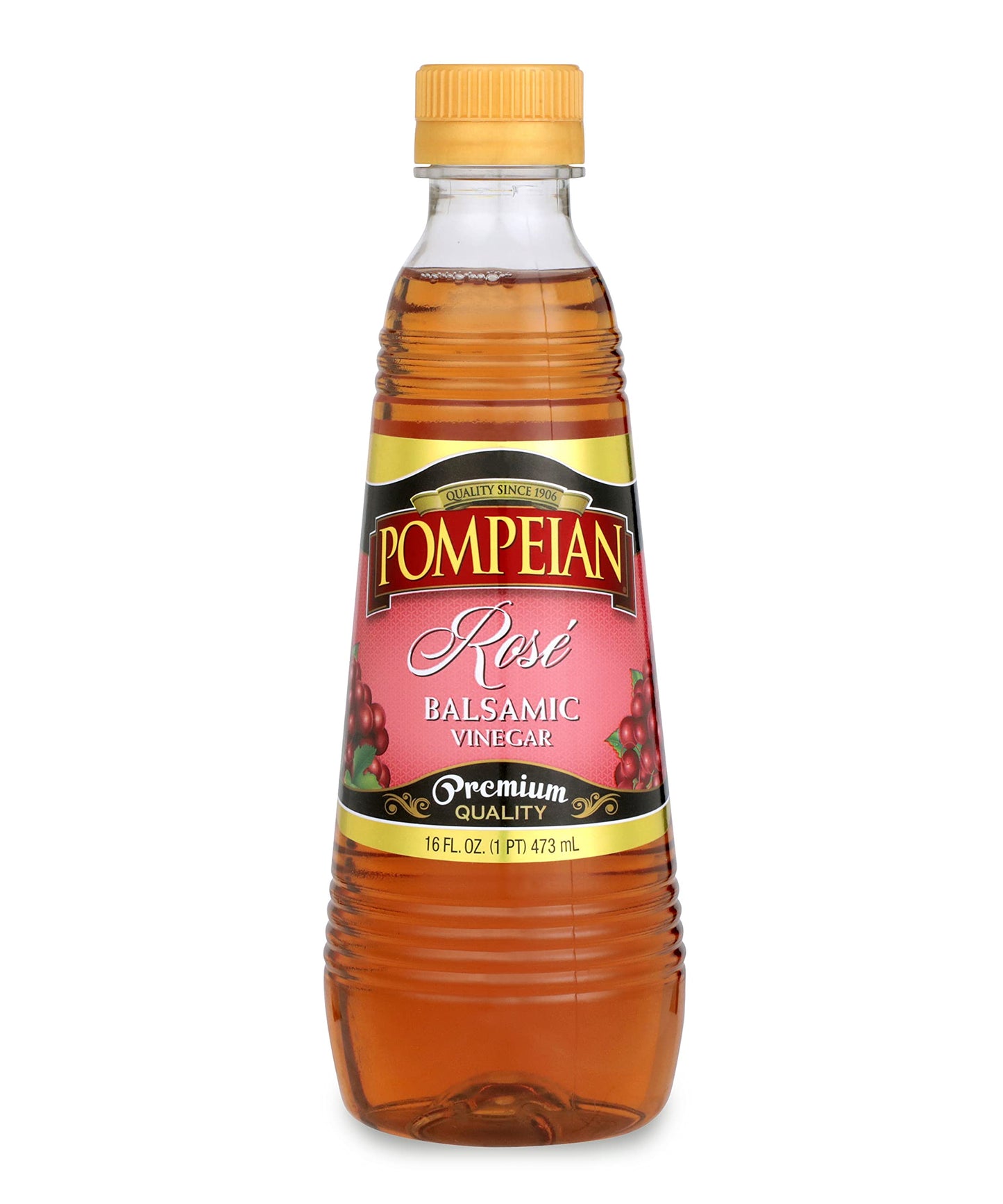 Pompeian Gourmet Balsamic Rosé Vinegar, Perfect For Salad Dressings, Marinades, Drizzling & Vegetables, Naturally Gluten-Free, 16 Fl Oz