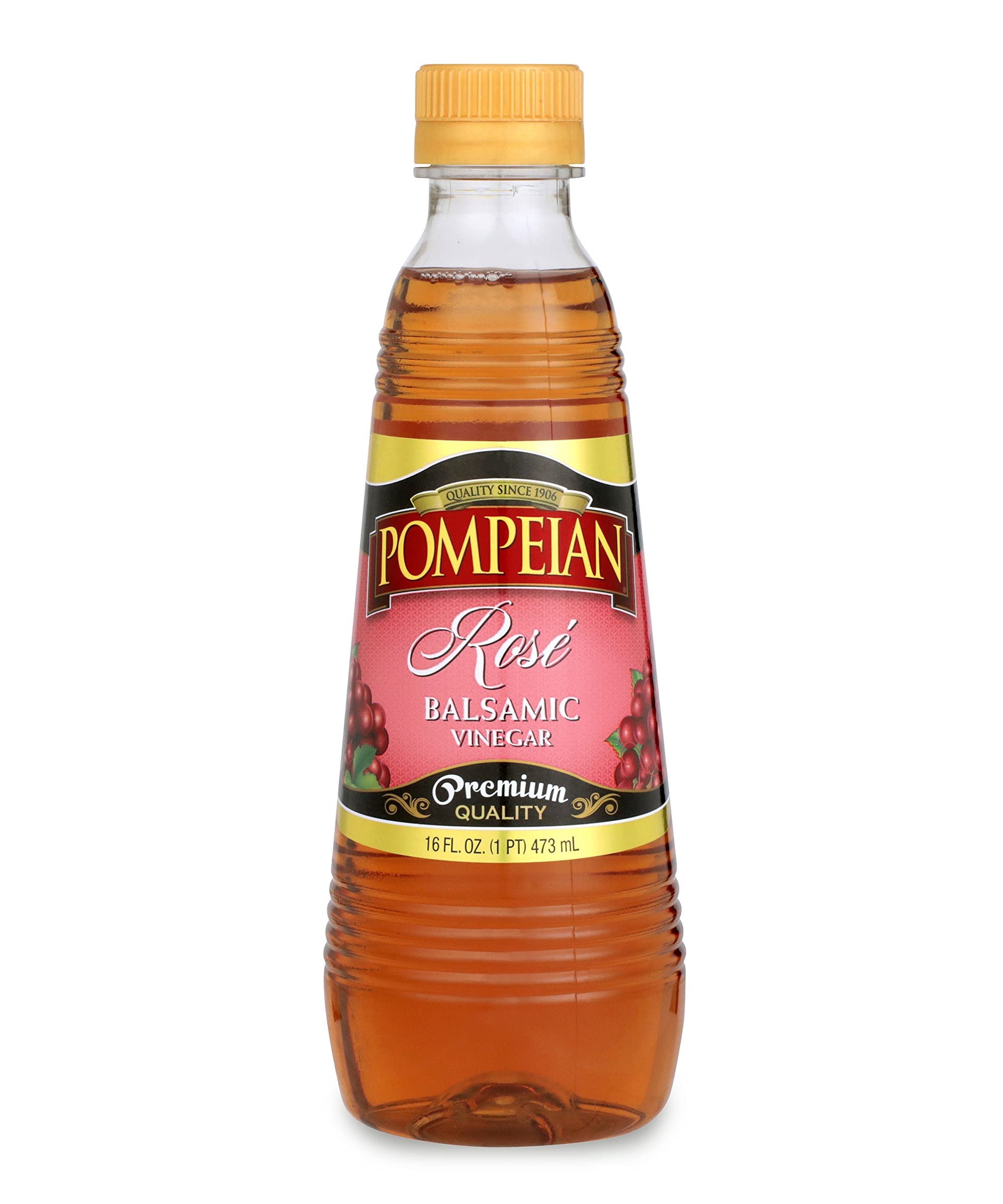 Pompeian Gourmet Balsamic Rosé Vinegar, Perfect For Salad Dressings, Marinades, Drizzling & Vegetables, Naturally Gluten-Free, 16 Fl Oz