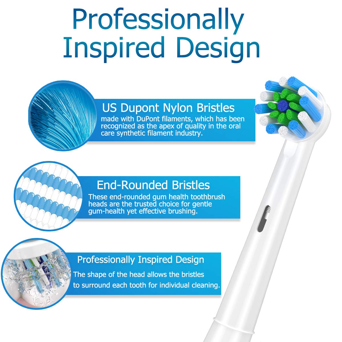 Replacement Toothbrush Heads Compatible With Braun Oral B 7000/Pro 1000/9600/ 5000/3000/8000/Genius And Smart Electric Toothbrus
