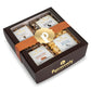 Popinsanity Gourmet Popcorn Gift Set In A Deep Chocolate Brown Deluxe Box. Overflowing With 4 Bags X 6 Oz Most Popular Popped Popcorn Flavors. Kosher, Non-Gmo, Dairy-Free. Variety Prime Gift Basket.