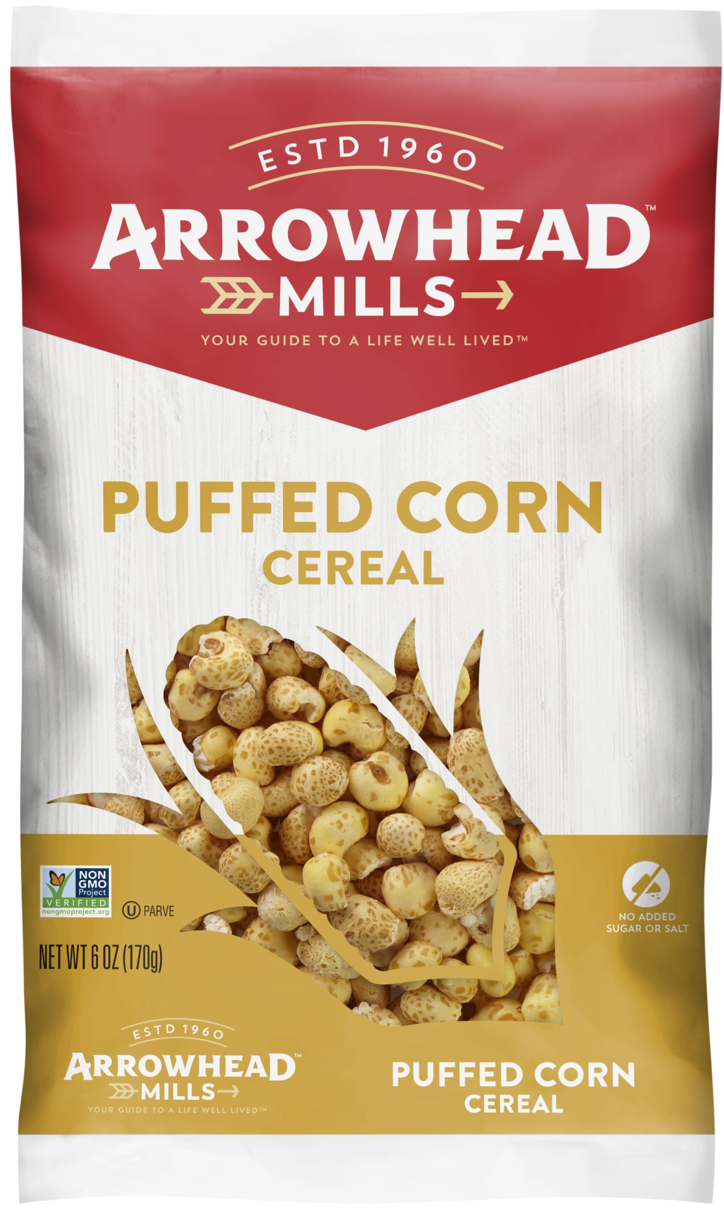Arrowhead Mills Puffed Corn Cereal, 6 oz (Pack of 2)