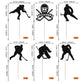 Rssta i Hockey Cupcake Toppers - 24 Pack Cake Decorations - Paper - Black - Model XM545-black
