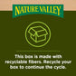 Nature Valley Creamy Protein Bars  Peanut Butter Chocolate  10g Protein Snacks  5 Bars  7.45 oz