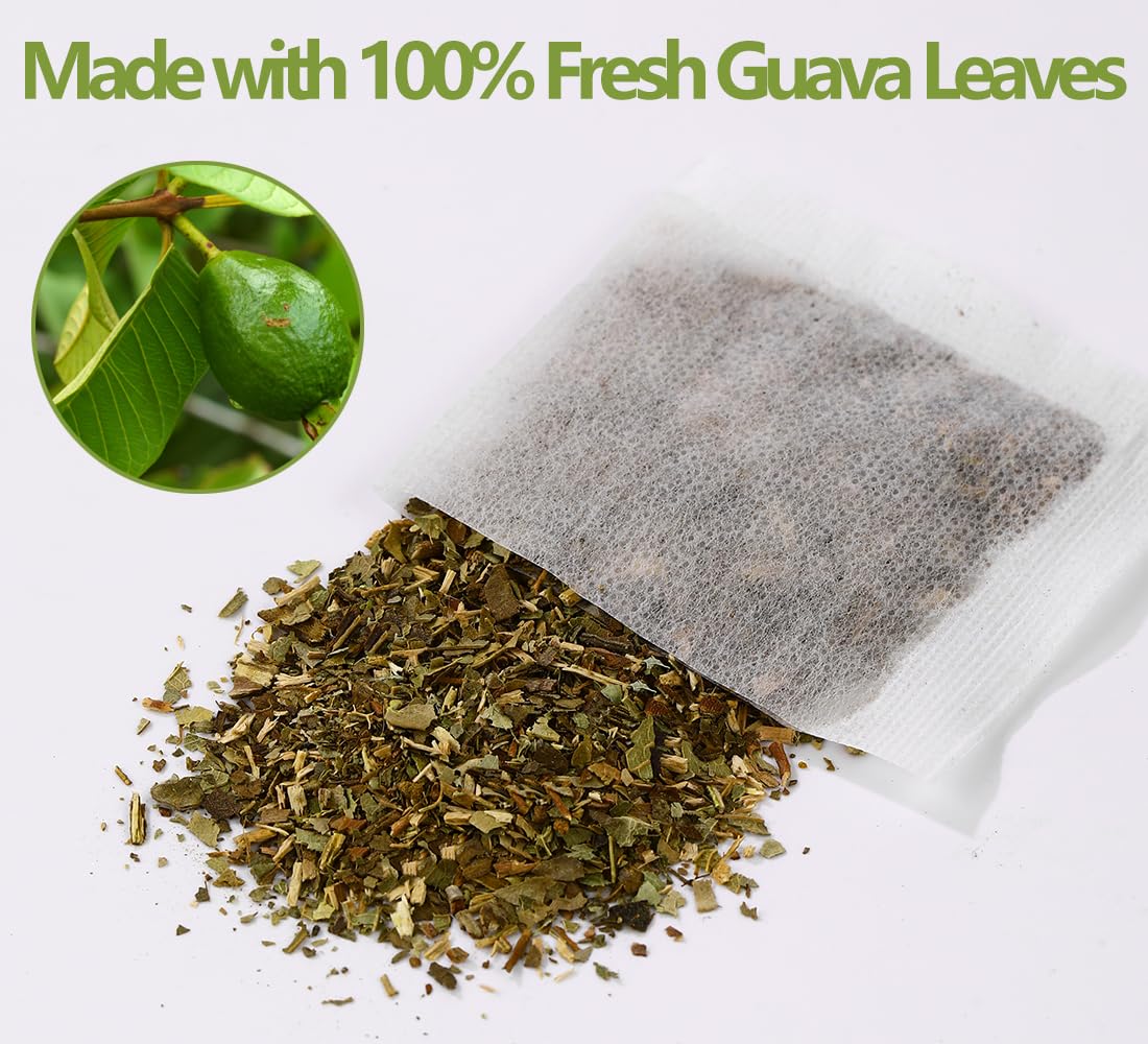 ULTHMOK Premium Guava Leaf Tea Bags - 100% Natural, Caffeine-Free, 100 Count