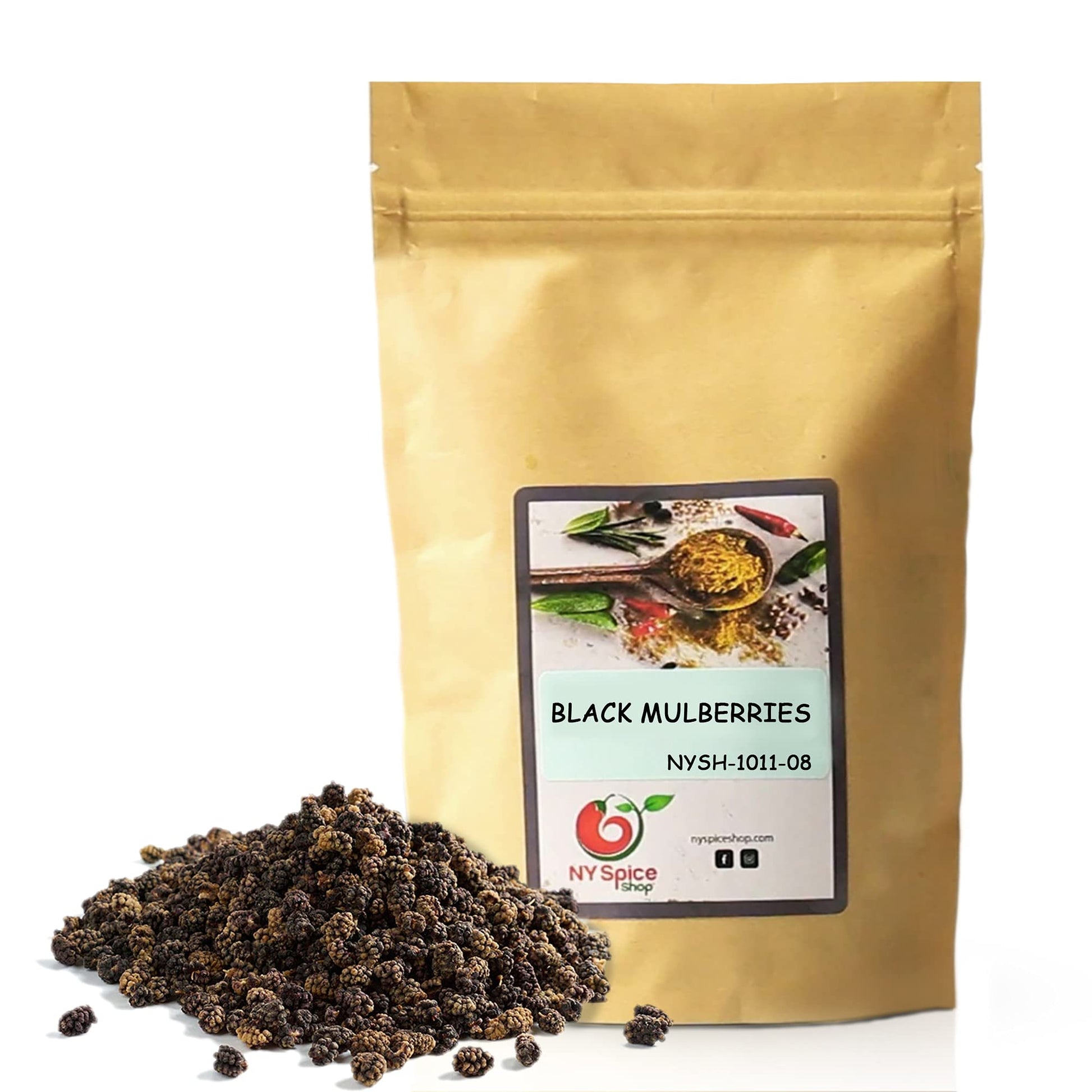 NY Spice Shop Dried Black Mulberry – Naturally Sweet – 3 Pound – Great for Snacking and Desserts