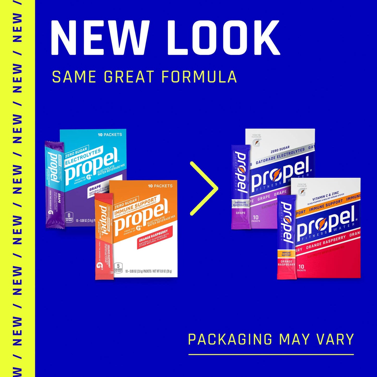 Propel Powder Packets Berry with Electrolytes, Vitamins and No Sugar (10 Count)
