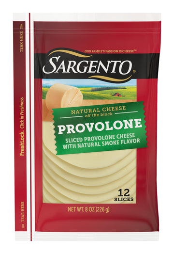 Sargento Natural Provolone with Natural Smoke Flavor Sliced Cheese, 12 Slices