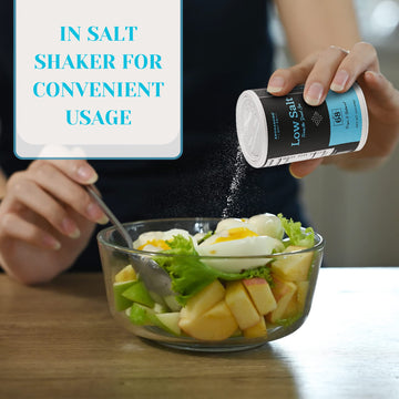 Aromasong Low Sodium Sea Salt 13 Oz. Salt Shaker 100% Natural Fine Grain Dead Sea Potassium Chloride With Dead Sea Salt.