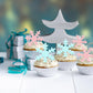 Gyufise Pink Edible Cupcake Toppers, Snowflake Cake Decorations, 1.7 x 1.7, Rice Paper, Christmas Winter Party Supply