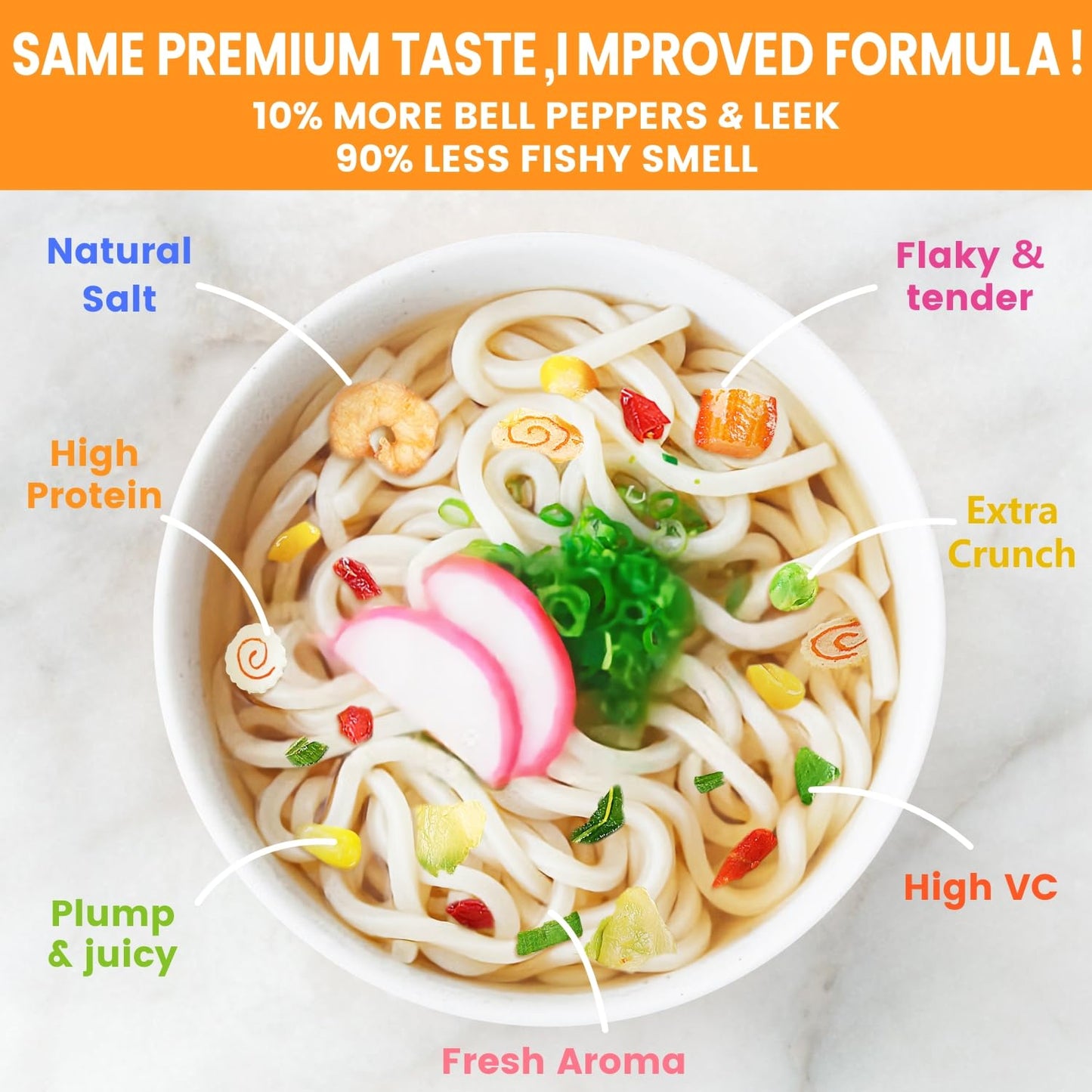 Yimi Dried Seafood Mix Ramen Toppings - 10 Dehydrated Vegetables & Shrimp, 9 Ounce, Ideal for Instant Noodles