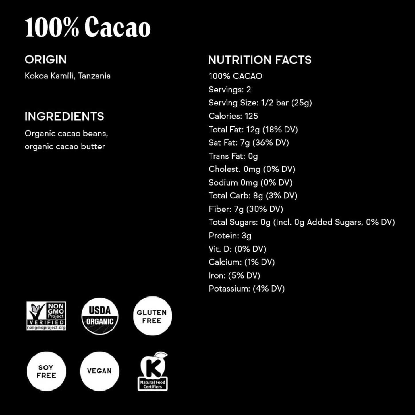 Raaka 100% Dark Chocolate Bars - Unsweetened  Bitter  Sugar Free  Pure Cacao - Organic  Vegan  Soy Free  Gluten Free  Kosher  Keto  Nut Free - 1.8oz 100% Chocolate Bars  3-Pack